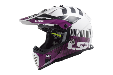 MX437 Fast Evo Code Gloss White Violet | LS2