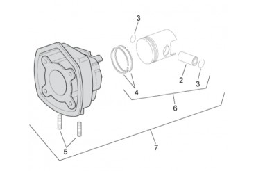 Cylindre Avant Piston CPL 1M | APRILIA / GILERA / PIAGGIO