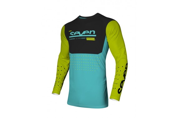 Maillot VOX Aperture - Jaune Fluo / Bleu| SEVEN MX